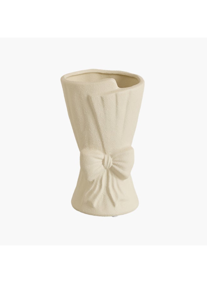 Home Box Umber Alora Decorative Vase - Cream Color - Image 5
